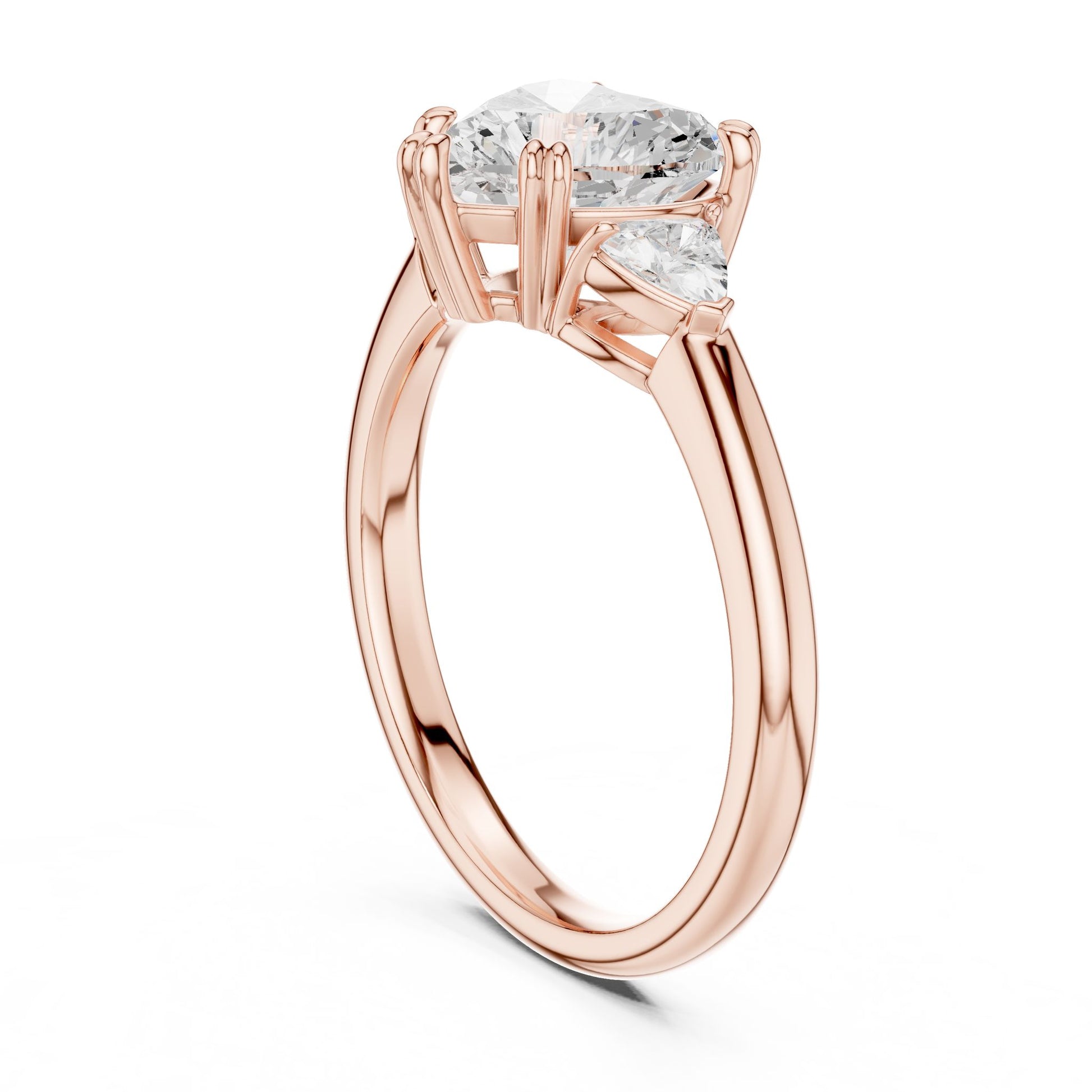 Heart Lab Grown Diamond Three-Stone Engagement Ring