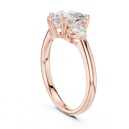 Heart Lab Grown Diamond Three-Stone Engagement Ring