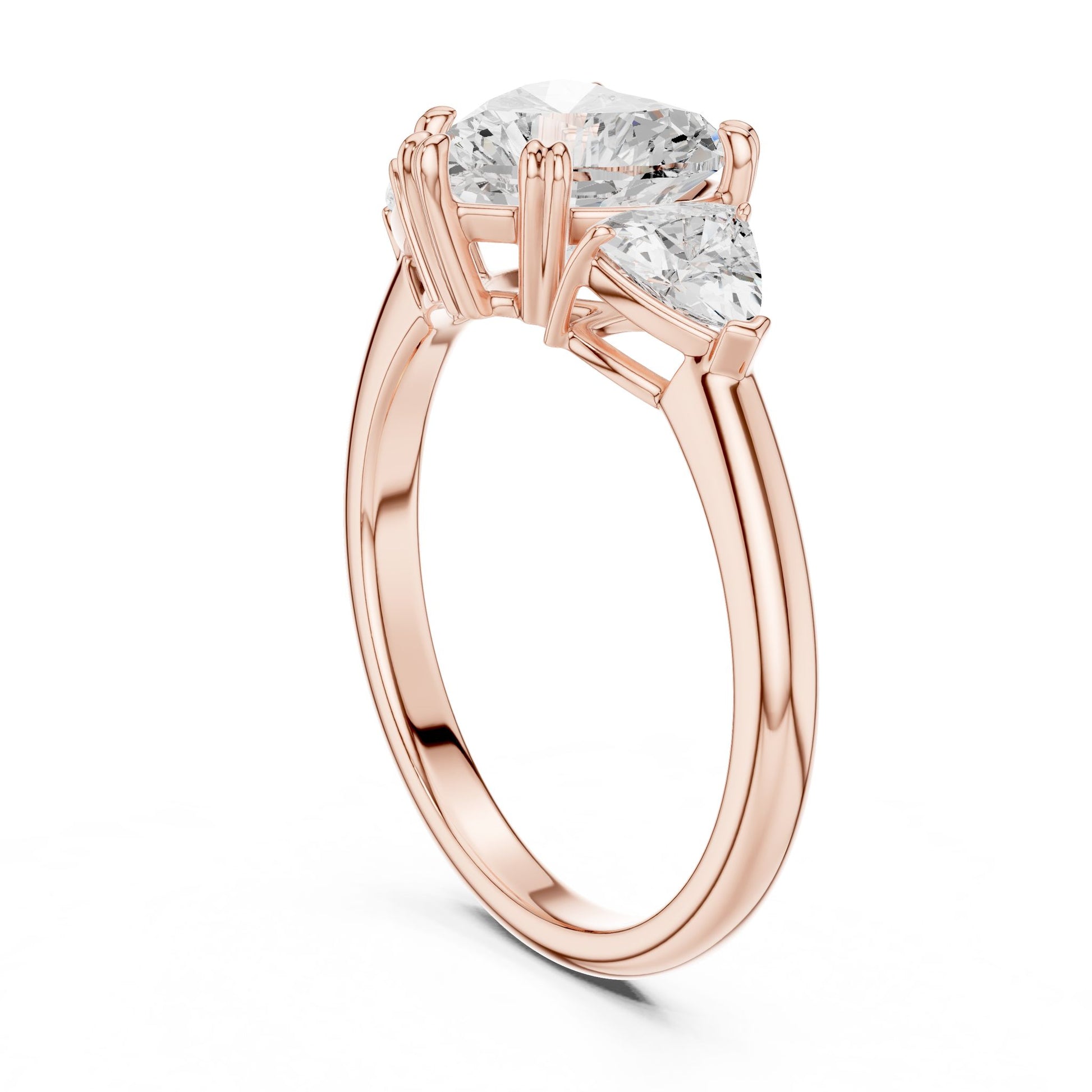Heart Lab Grown Diamond Three-Stone Engagement Ring