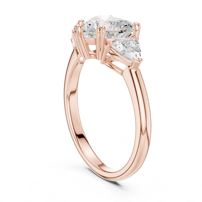 Heart Lab Grown Diamond Three-Stone Engagement Ring