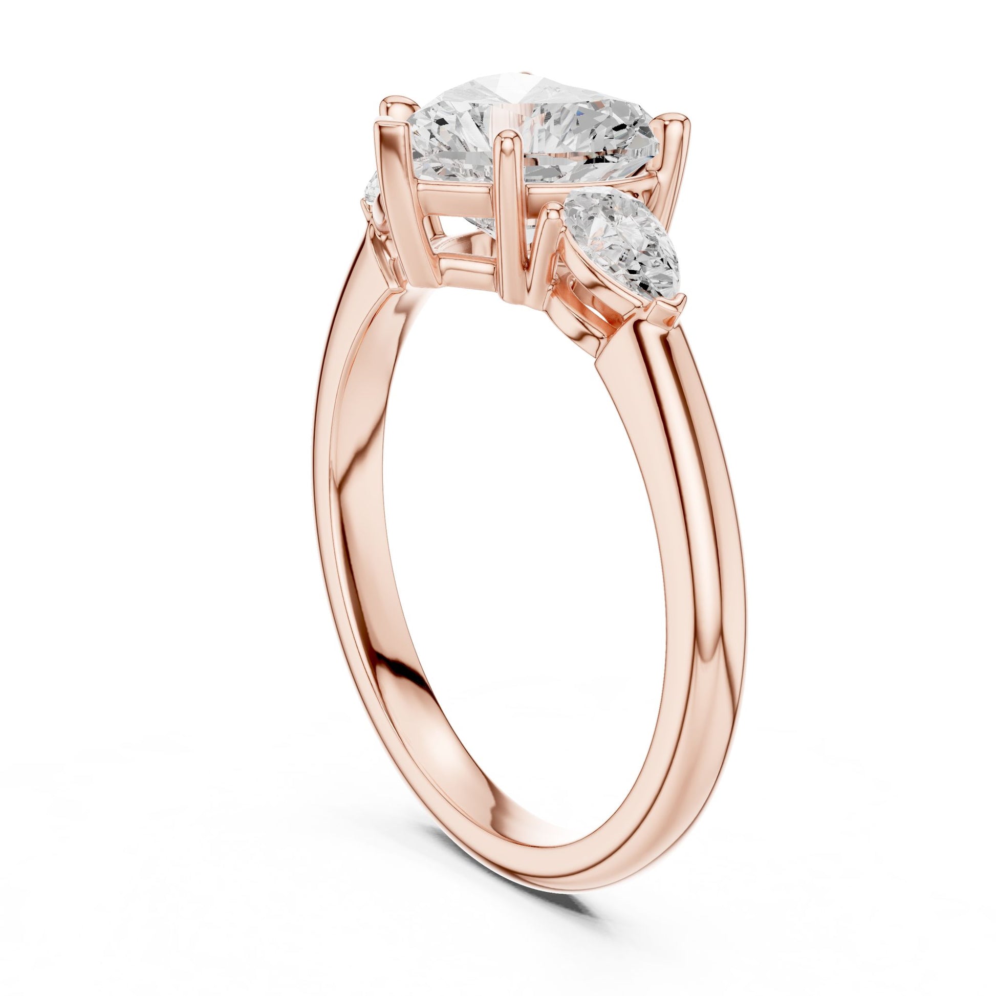 Heart Lab Grown Diamond Three-Stone Engagement Ring