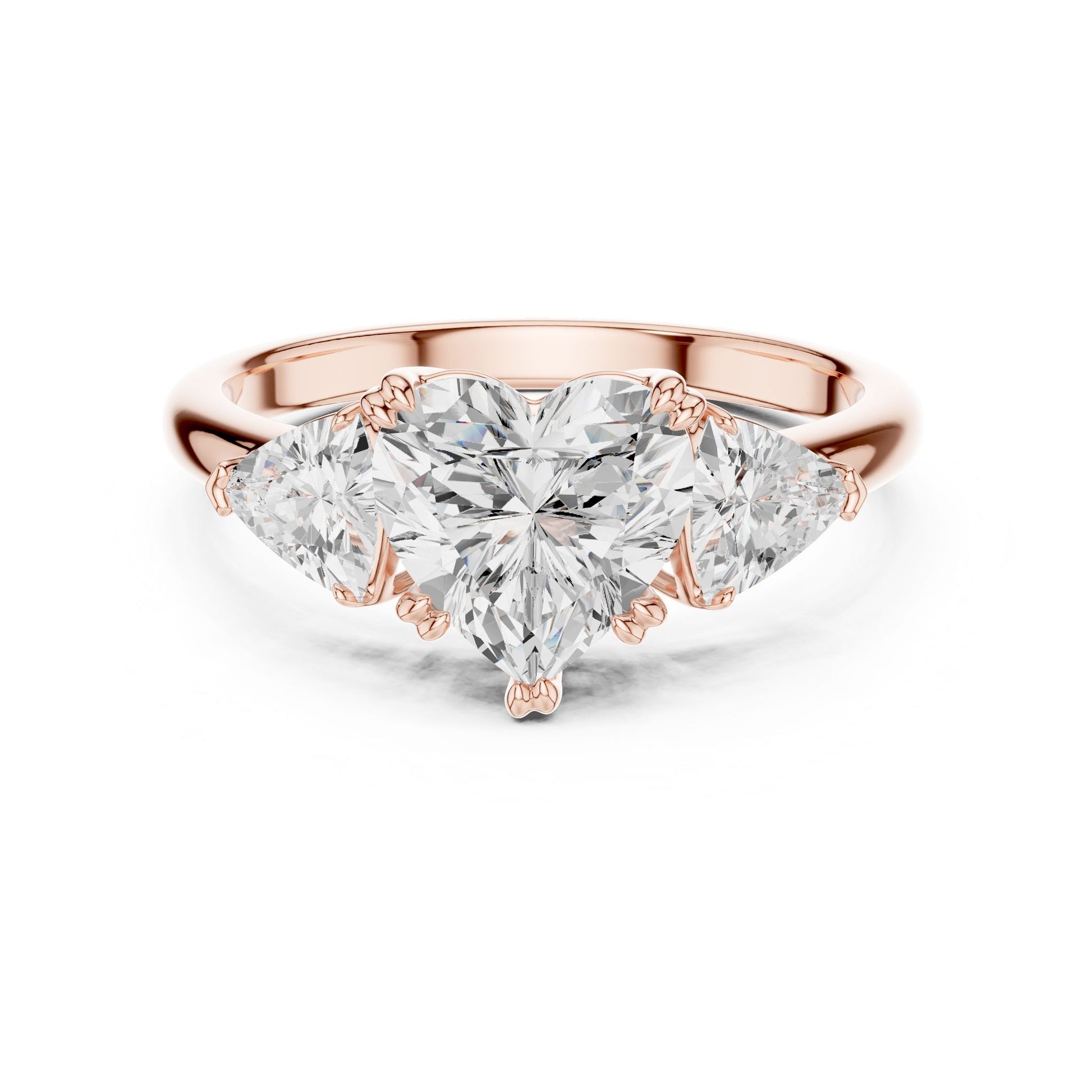 Heart Lab Grown Diamond Three-Stone Engagement Ring
