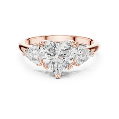 Heart Lab Grown Diamond Three-Stone Engagement Ring