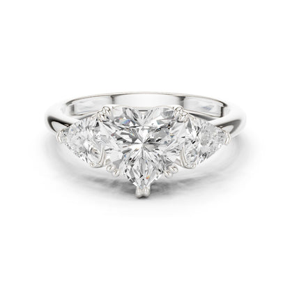 Heart Lab Grown Diamond Three-Stone Engagement Ring