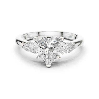 Heart Lab Grown Diamond Three-Stone Engagement Ring
