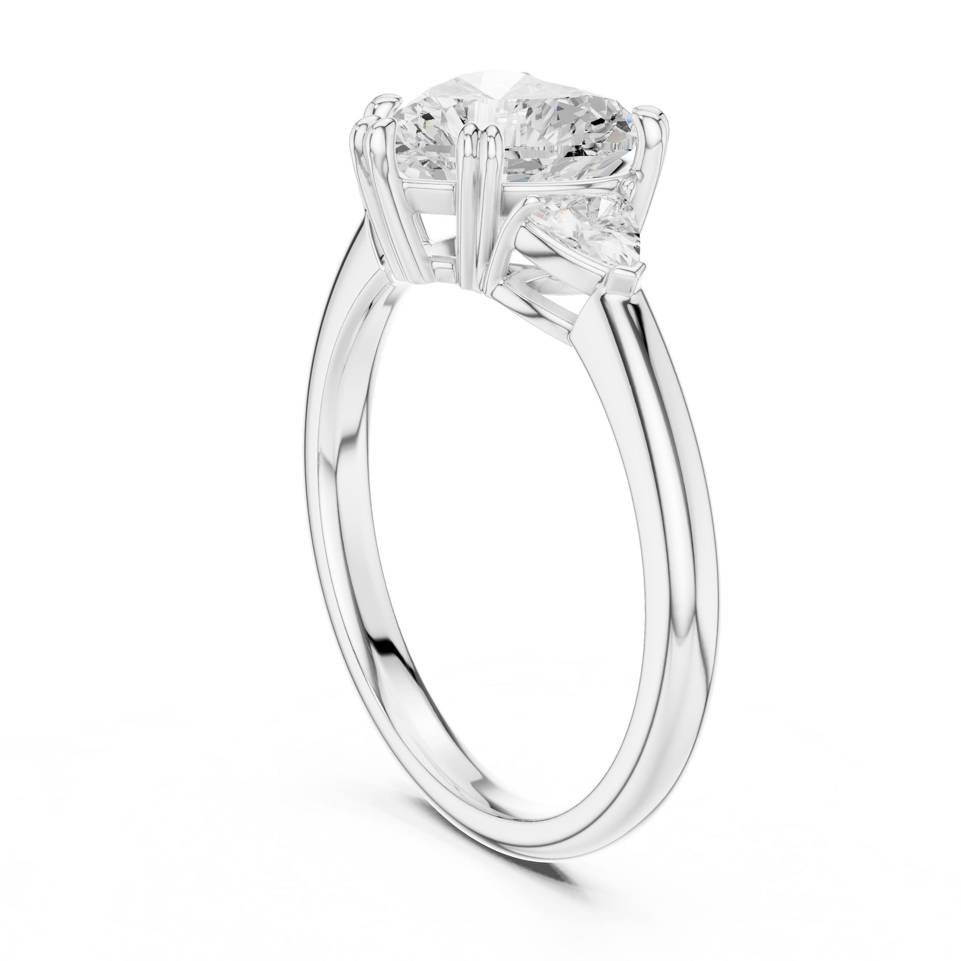 Heart Lab Grown Diamond Three-Stone Engagement Ring