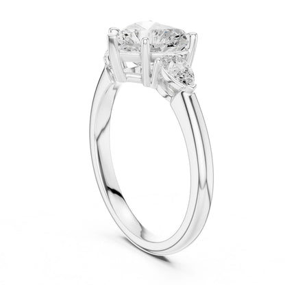 Heart Lab Grown Diamond Three-Stone Engagement Ring