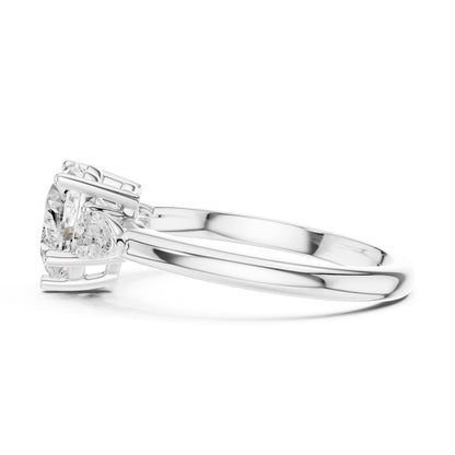 Heart Lab Grown Diamond Three-Stone Engagement Ring