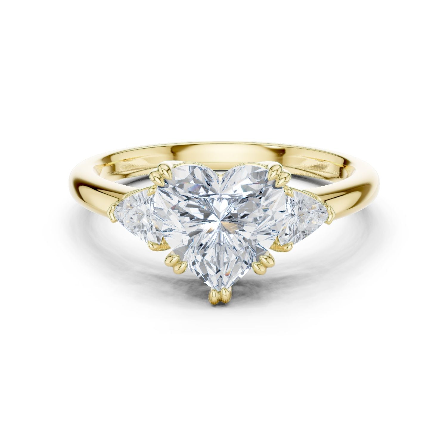 Heart Lab Grown Diamond Three-Stone Engagement Ring