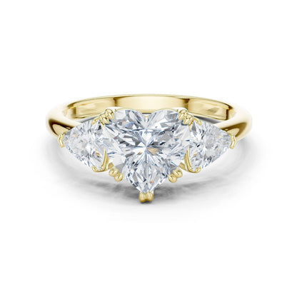 Heart Lab Grown Diamond Three-Stone Engagement Ring