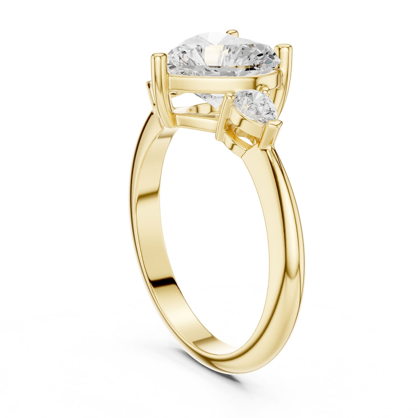 Heart Lab Grown Diamond Three-Stone Engagement Ring