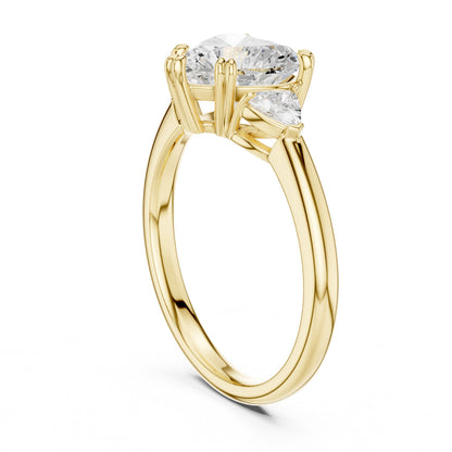 Heart Lab Grown Diamond Three-Stone Engagement Ring