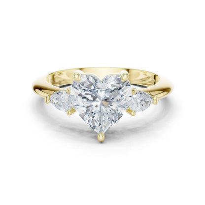 Heart Lab Grown Diamond Three-Stone Engagement Ring