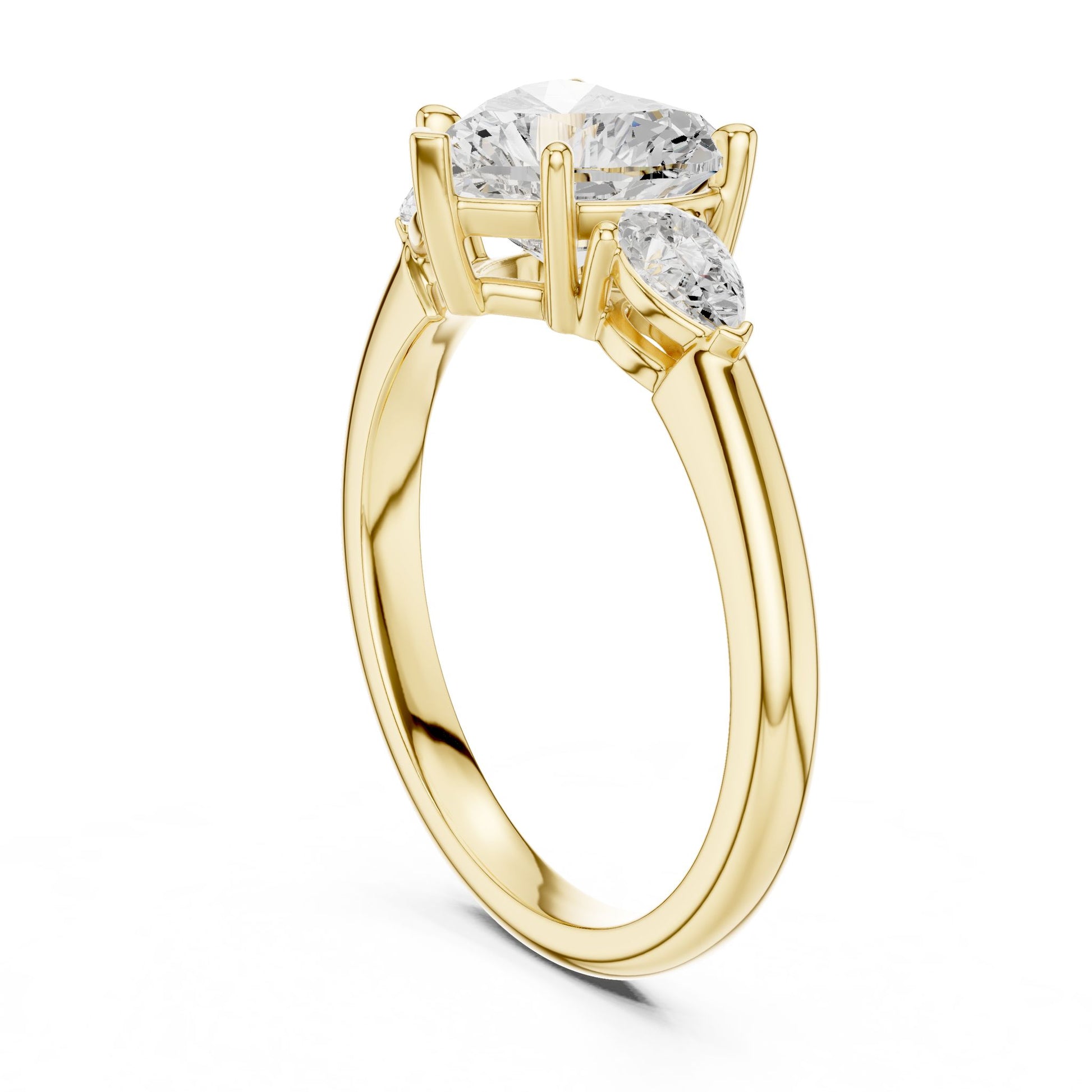 Heart Lab Grown Diamond Three-Stone Engagement Ring