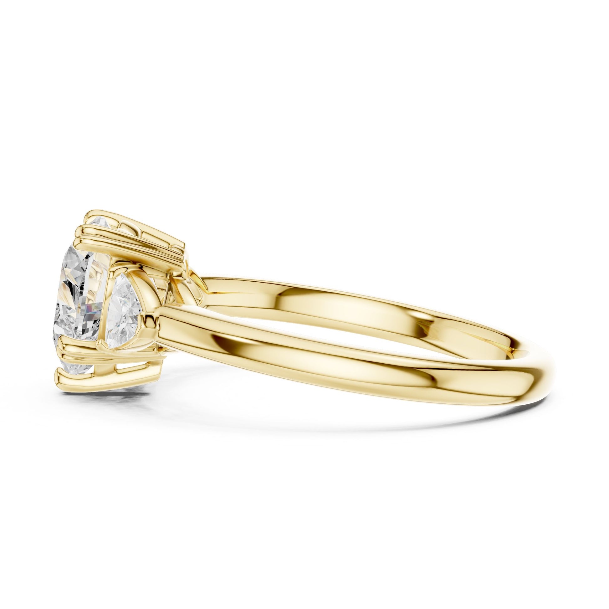 Heart Lab Grown Diamond Three-Stone Engagement Ring