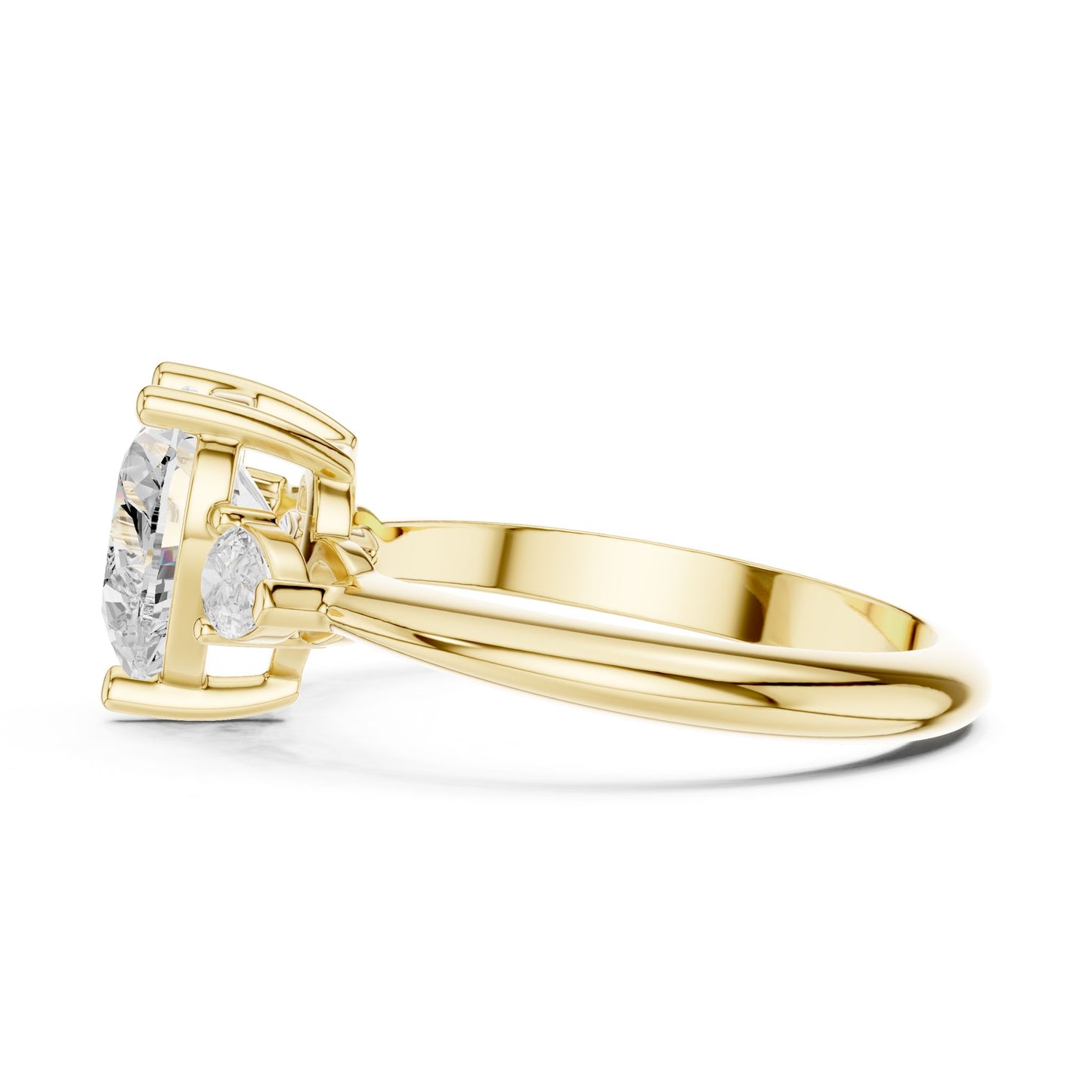 Heart Lab Grown Diamond Three-Stone Engagement Ring