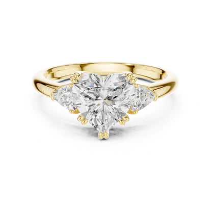 Heart Lab Grown Diamond Three-Stone Engagement Ring