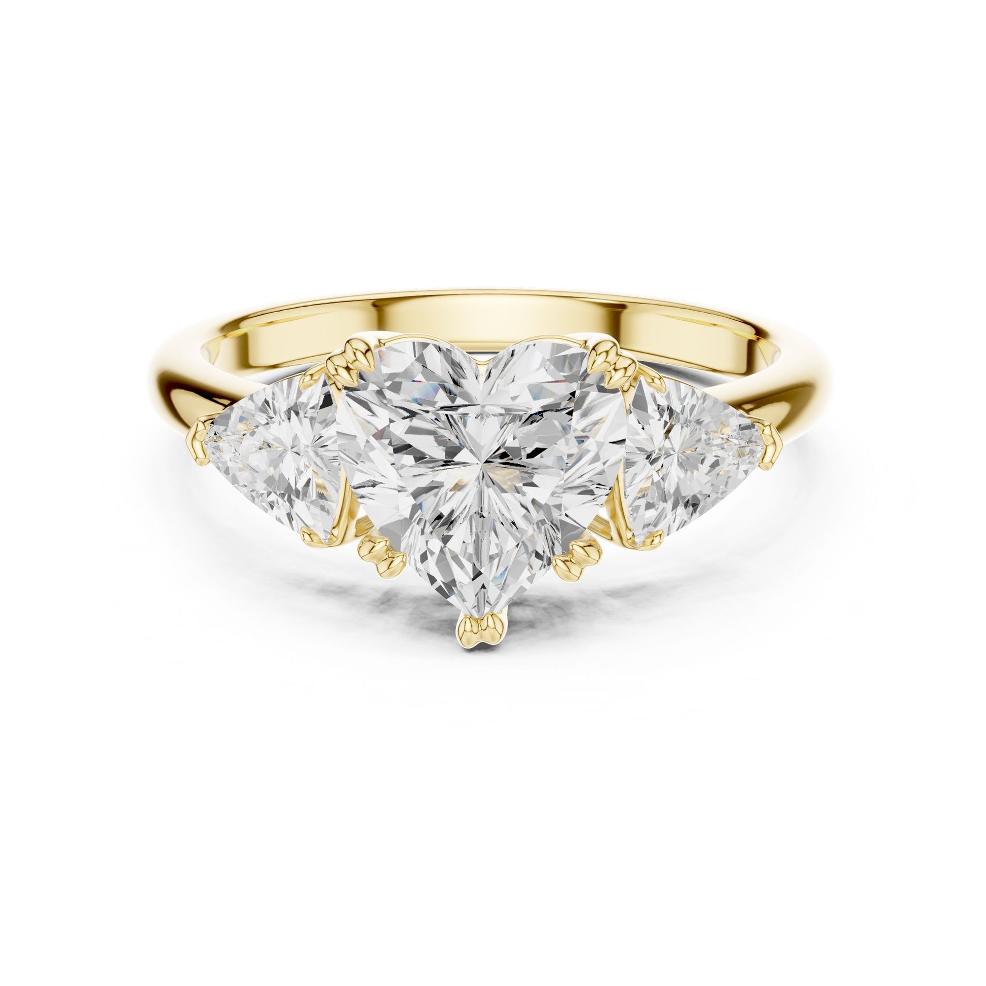 Heart Lab Grown Diamond Three-Stone Engagement Ring