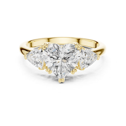Heart Lab Grown Diamond Three-Stone Engagement Ring