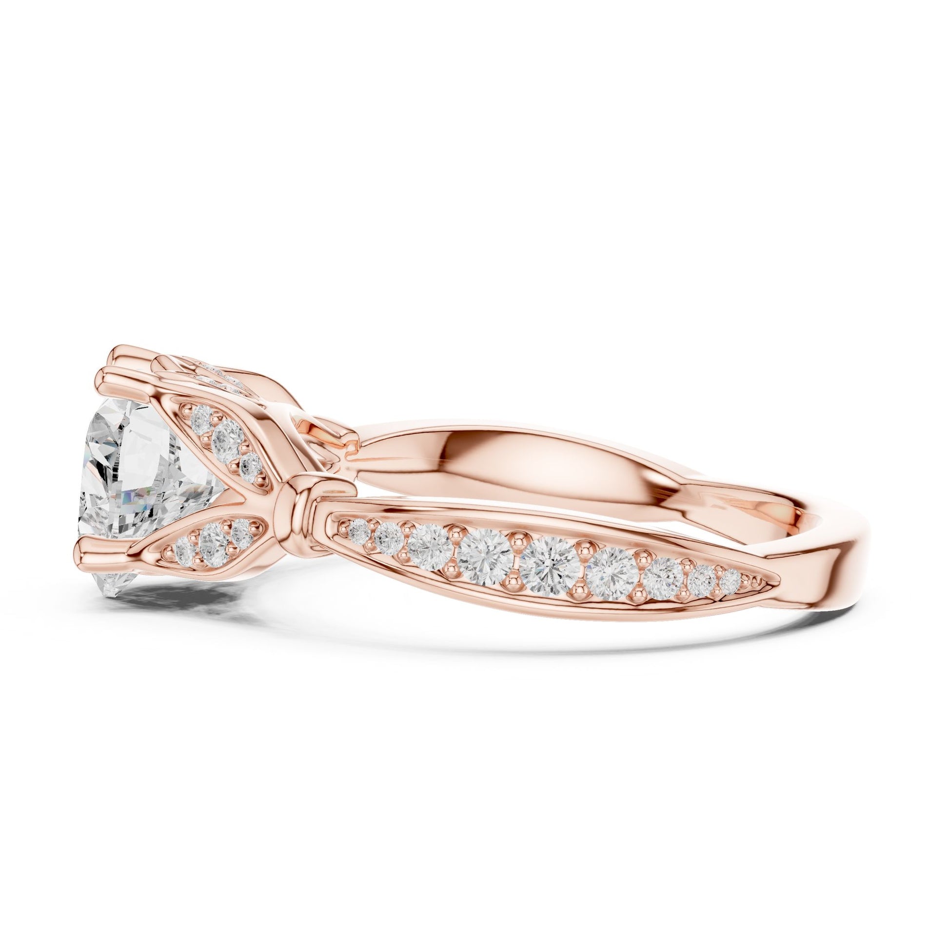 Heart Lab Grown Diamond Vintage Engagement Ring
