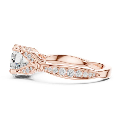 Heart Lab Grown Diamond Vintage Engagement Ring