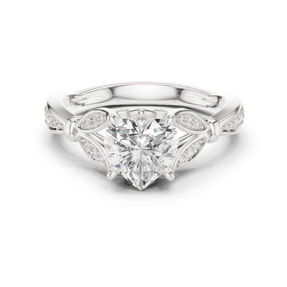 Heart Lab Grown Diamond Vintage Engagement Ring