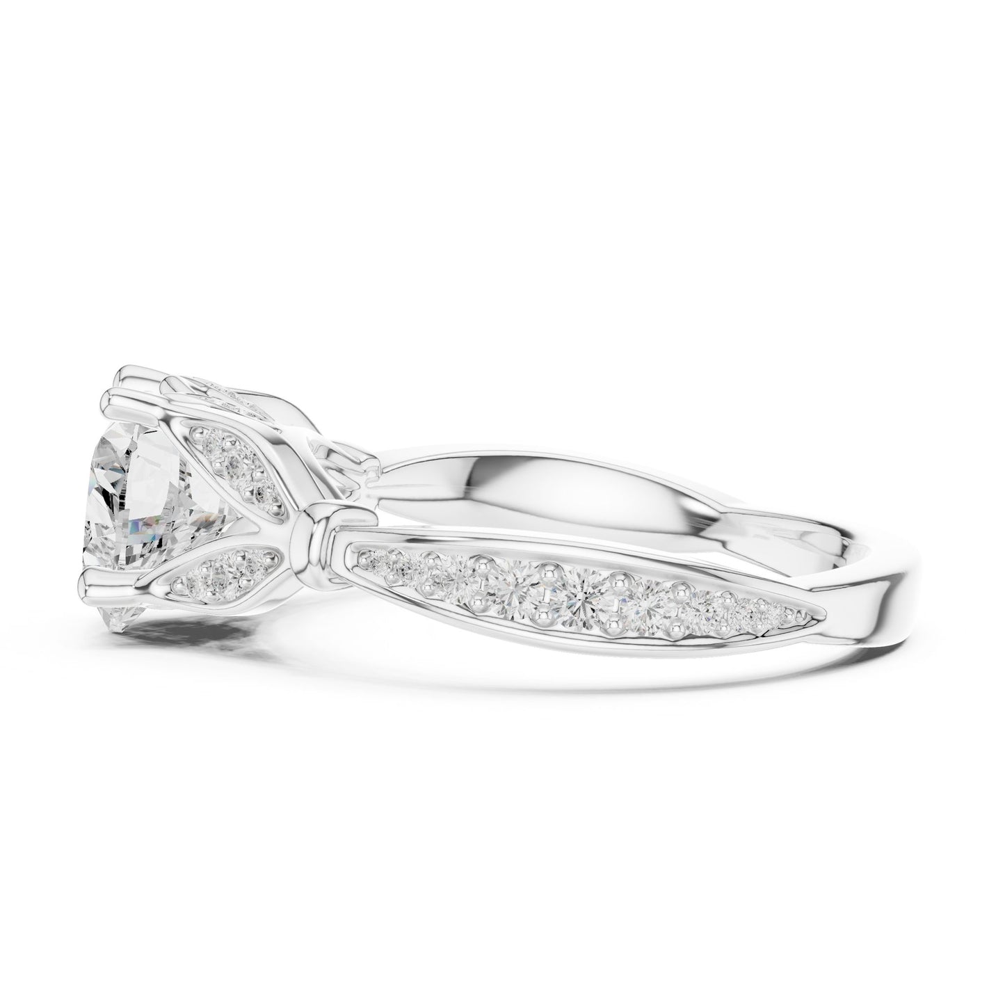 Heart Lab Grown Diamond Vintage Engagement Ring