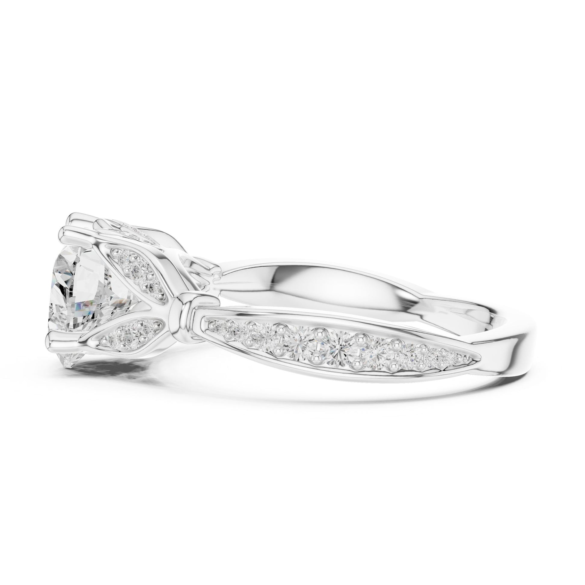Heart Lab Grown Diamond Vintage Engagement Ring