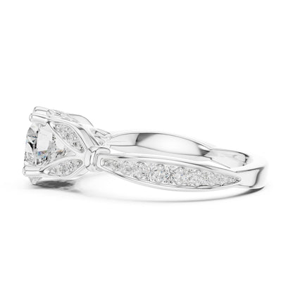 Heart Lab Grown Diamond Vintage Engagement Ring
