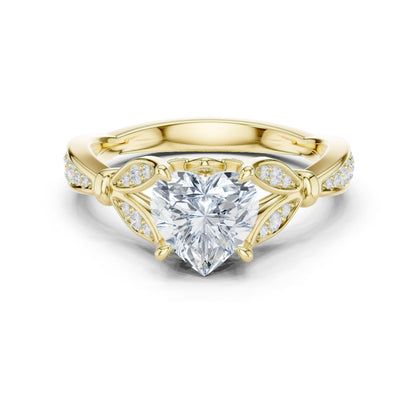 Heart Lab Grown Diamond Vintage Engagement Ring