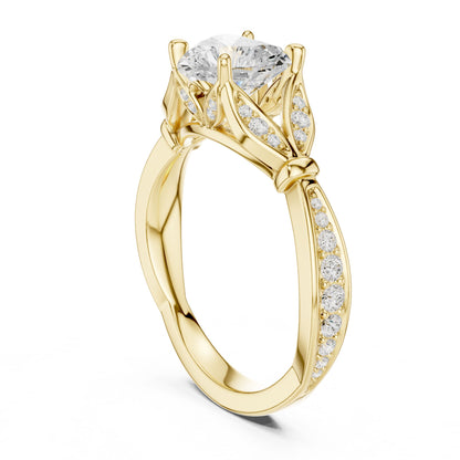Heart Lab Grown Diamond Vintage Engagement Ring