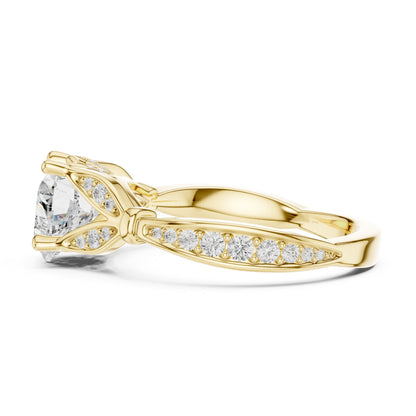 Heart Lab Grown Diamond Vintage Engagement Ring