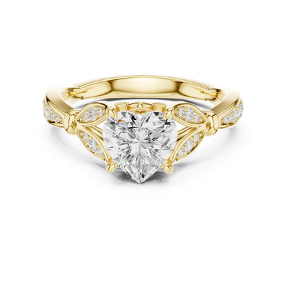 Heart Lab Grown Diamond Vintage Engagement Ring