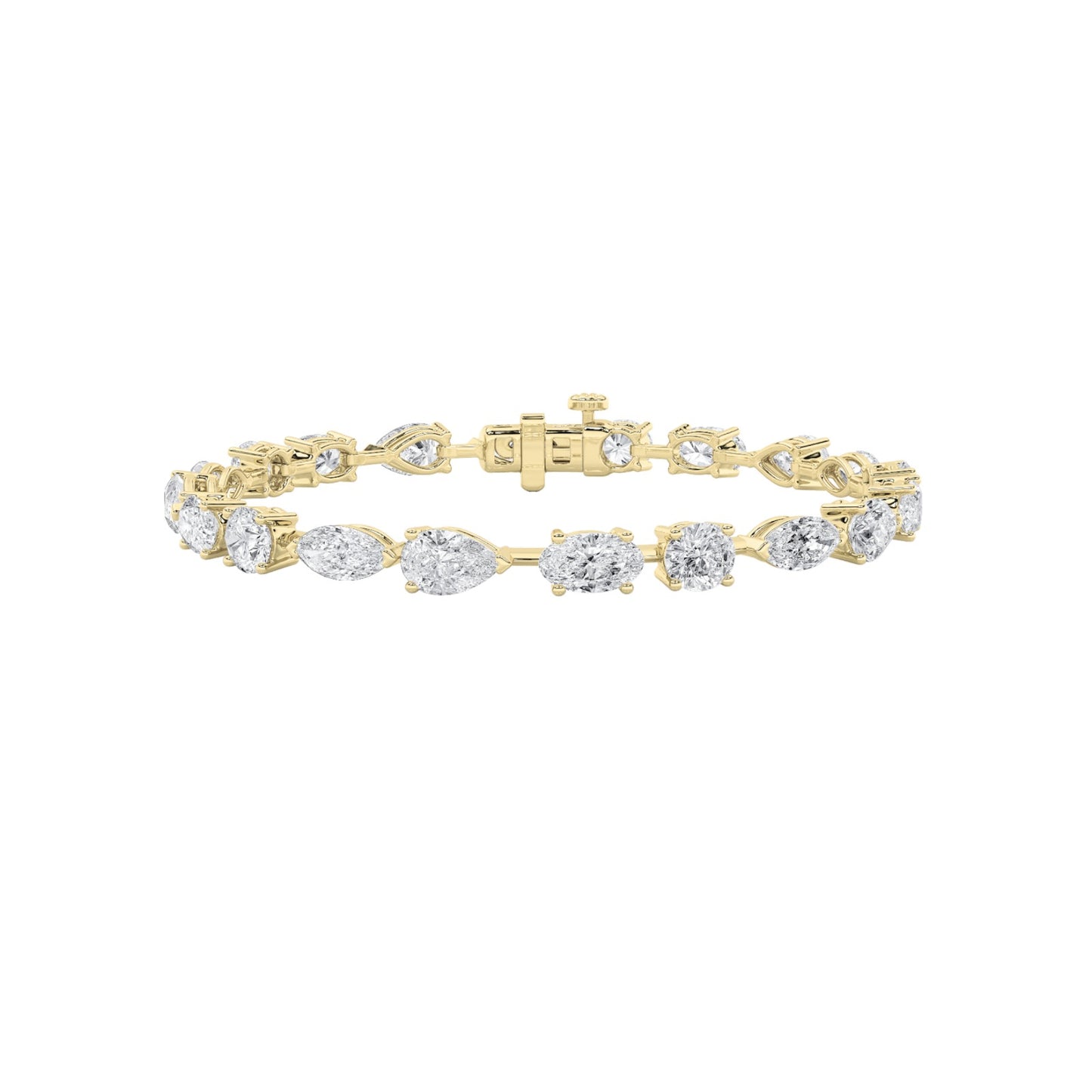 Tennis Bracelet 8.00CT Fancy Shape Diamond | 14K Gold | IGI Certified