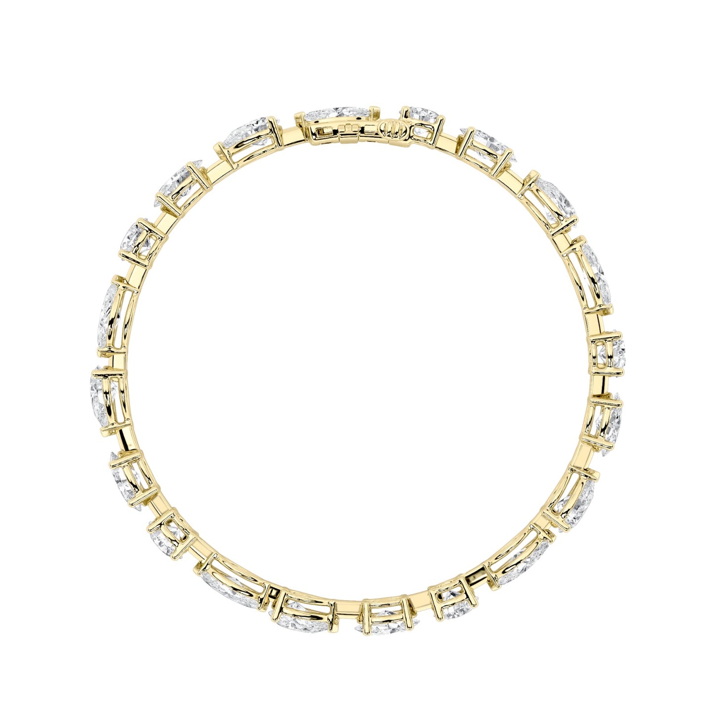 Tennis Bracelet 8.00CT Fancy Shape Diamond | 14K Gold | IGI Certified