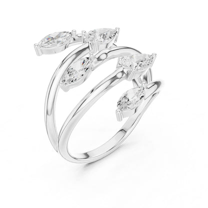 Women's Marquise Lab Grown Diamond Bypass Ring