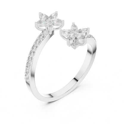 Marquise Lab Grown Diamond Bypass Engagement Ring
