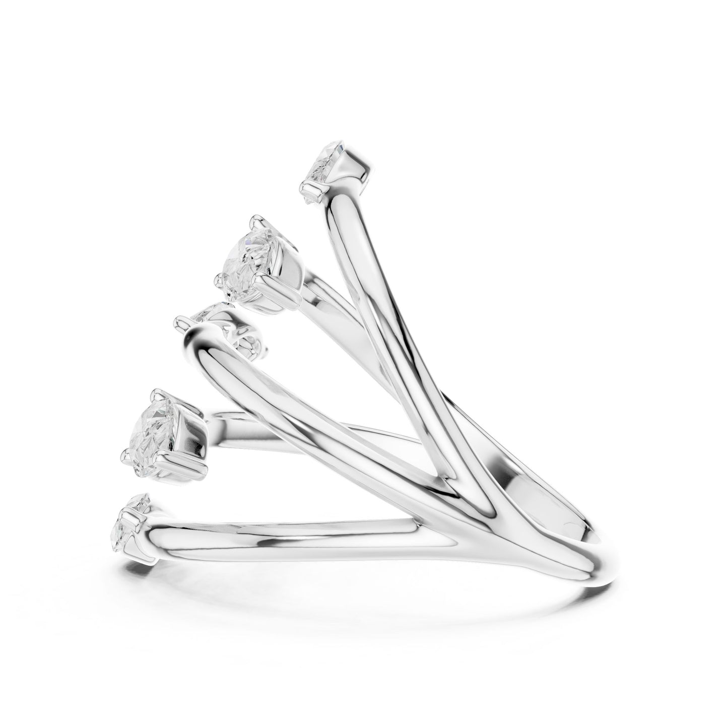 Women's Marquise Lab Grown Diamond Bypass Ring