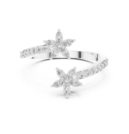 Marquise Lab Grown Diamond Bypass Engagement Ring