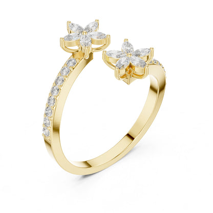 Marquise Lab Grown Diamond Bypass Engagement Ring