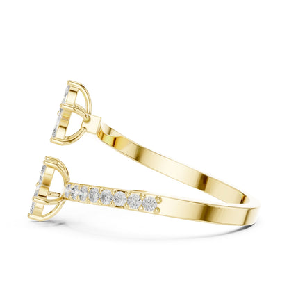Marquise Lab Grown Diamond Bypass Engagement Ring