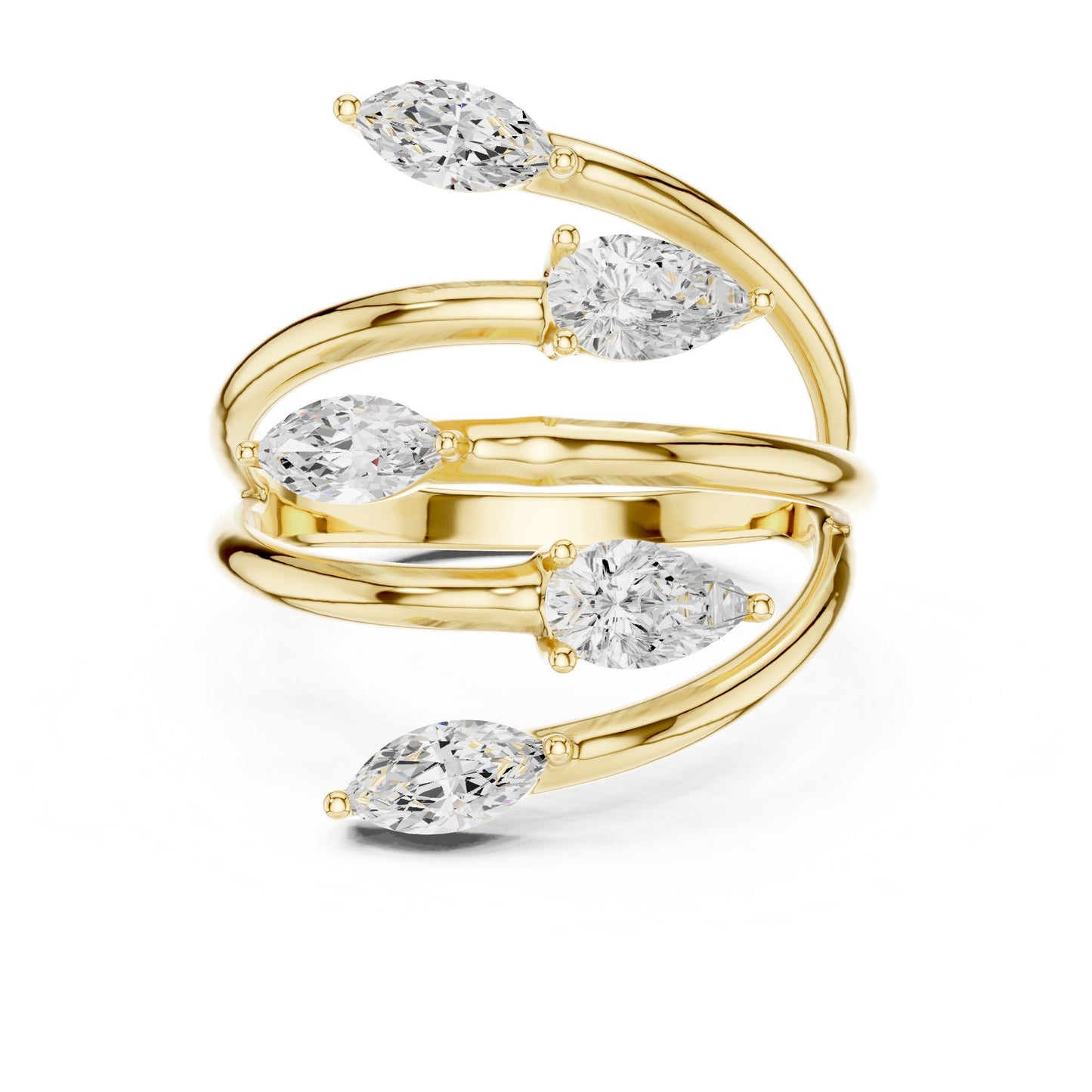 Women's Marquise Lab Grown Diamond Bypass Ring