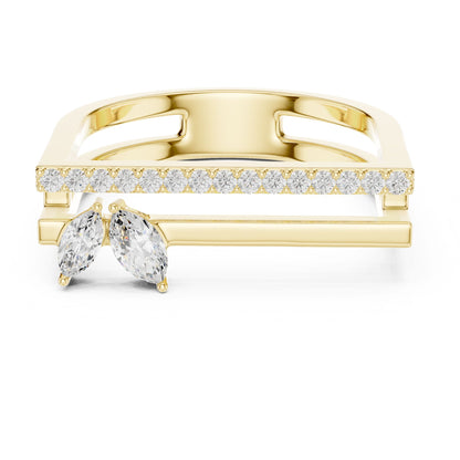 Women's Marquise Lab Grown Diamond Bypass Ring