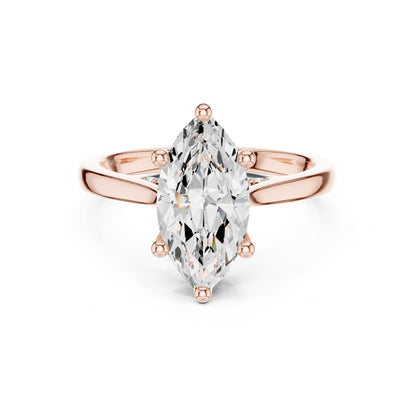 Marquise Lab Grown Diamond Cathedral Engagement Ring
