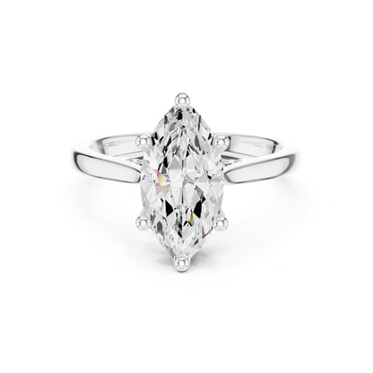 Marquise Lab Grown Diamond Cathedral Engagement Ring