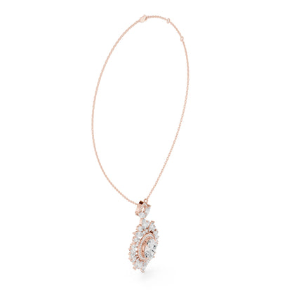 Marquise Lab Grown Diamond Halo Pendant