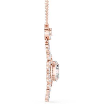 Marquise Lab Grown Diamond Halo Pendant