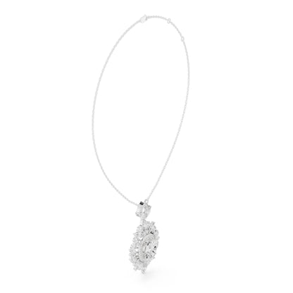 Marquise Lab Grown Diamond Halo Pendant