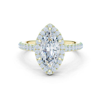 Marquise Lab Grown Diamond Halo Engagement Ring