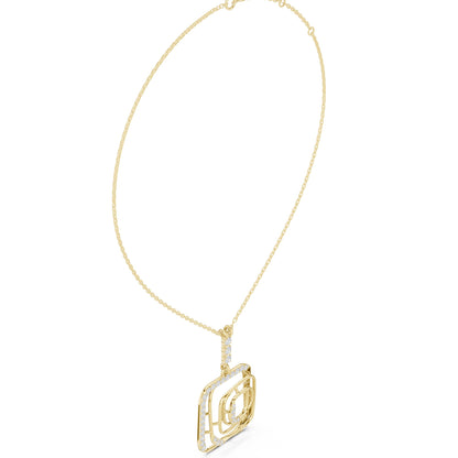 Marquise Lab Grown Diamond Halo Pendant